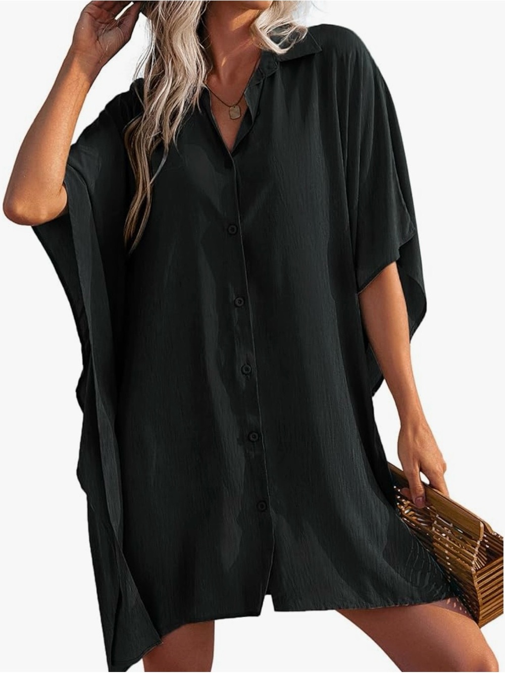 Lightweight Kaftan Oversized Beach Swimsuit Coverup - XXL